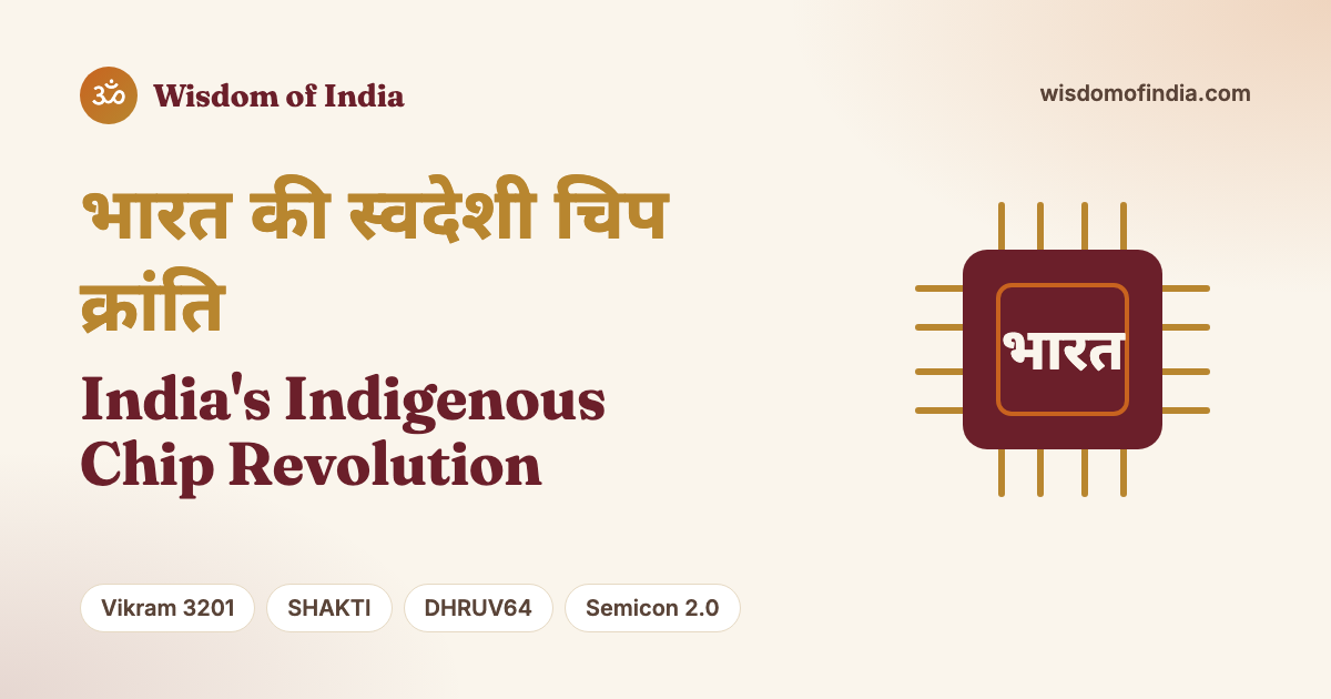 India's indigenous chip revolution: Vikram 3201, SHAKTI, DHRUV64 and new chip plants, on Wisdom of India